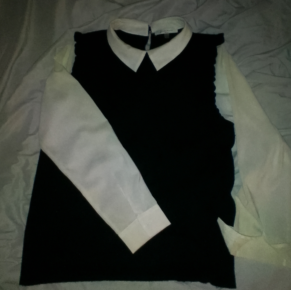 Sioni Black and White Cardigan Sweaters